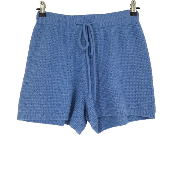 Saturday Sunday Anthropologie Pajama Sleep Shorts Blue Knit Stretch Waist - Picture 1 of 5